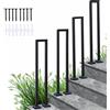 YTLEMON Corrimano per Scale Interne, Ringhiera a Forma di U, Ringhiera per Esterni con Kit di Viti, Corrimano per gradini, Ringhiera antiscivolo in Ferro per corridoio (Nero, 95cm)