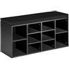 TecTake® Scarpiera Ingresso, Portascarpe con Cuscino, Scarpiera Legno, Panca Scarpiera, Mobile Ingresso, Contenitore Scarpe, Armadio Scarpe, Scarpiera Salvaspazio, 103,5x48x30 cmi - Nero/Nero