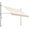tectake® Tenda da Sole a Morsetto con Manovella, Altezza e Inclinazione Regolabile, Telo Impermeabile e Resistente ai Raggi UV, Ideale per Balcone e Terrazzo, 400x180cm - Beige