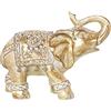 DRW Figura di un elefante in resina in oro 23x9,5x18 cm