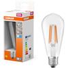 Osram LED Star Globe nella classica forma della lampadina Edison, 6,5 W / 806 lm, 4000 K per luce bianca fredda, CRI 80, vetro trasparente senza piombo, attacco E27, IP20, EEK E, DM 64 mm, pacco da 6