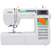 Janome MOD-30 Macchina da cucire computerizzata con 30 cuciture integrate, 3 bottoni monopasso, fodera e accessori MOD-50 rosso