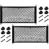 DOCAS 2 Pack Rete Bagagliaio per Auto,Rete Portaoggetti Tasca Oganizer 45X25CM, Tasca Telo Protettivo Universale Mesh Net per Camion, Auto, SUV, Barche, Casa (Stile 1)