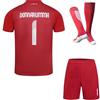MAILLOT ENFANT Italia #1 Donnarumma - Maglia da portiere per bambini, nuova stagione, rosso, 30/176 (12-13 Années)