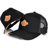 Blackskies® Essentials Trucker cap - Set di 2 Genitore e Bambino - Partnerlook Baseball cap Regalo Madre-Padre-Bambino Mini-Me papà-Figlio e Mamma-Figlia Nero-Marrone - 49-54 cm