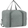 Narwey Bagaglio a Mano 40x20x25 Ryanair Borsone da Viaggio Pieghevole Aereo Borsa Palestra Borsa Weekend con Tracolla (Grigio)