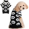 ABRRLO Maglione per cani di Halloween, con teschio, a righe, caldo e morbido, per animali domestici