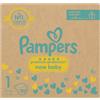 Pampers Premium Protection New Baby Taglia 1, 180 pannolini, 2kg-5kg, confezione mensile + Pampers Harmonie Aqua Baby Wipes 1 confezione da 10 salviette