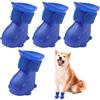 Generic Stivali da neve per cani, stivali invernali per cani, antiscivolo e protettivi, morbidi e regolabili, per cani di piccola taglia, cuccioli, 4 pezzi, scarpe morbide per cani