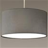 CGC Lighting Paralume Paralumi in tessuto Lampada da tavolo a sospensione a tamburo con diffusore inferiore bianco opalino massiccio, camera da letto, sala da pranzo 30cm (Grigio)