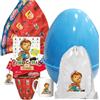 irpot Set Uovo di Pasqua a scelta con guscio apribile e gadget uovo di cioccolato con tazza in ceramica portachiavi e sacca porta oggetti a tema idea regalo pasqua (Pinocchio)