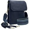 ehsbuy Borsetta Tracolla Donna Piccola Cuoio Vegano Borsa Tracolla Crossbody Porta Telefono da Collo in Pelle con 1 Cinturino Ampio Regolabile + 1 Cinturino in Pelle Borse da Donna