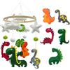 Sunshine smile Lettino mobile per bambini, con Dinosauro all'uncinetto decorazioni pendenti giostrina per il lettino giostrina in legno per bambini,Ornamento mobile per culla,regalo per bambine o bambini