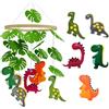 Sunshine smile Lettino mobile per bambini, con Dinosauro all'uncinetto decorazioni pendenti giostrina per il lettino giostrina in legno per bambini,Ornamento mobile per culla,regalo per bambine o bambini