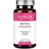 NUTRALIE Biotina per Capelli 10000 mcg - Capelli + Pelle + Unghie - Con Vitamine E D Zinco Selenio - Per Donna e Uomo - 120 Capsule Vegetariana Nutralie