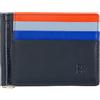 DUDU Portafoglio Uomo con Fermasoldi in Pelle Porta Carte di Credito Clip Banconote Sottile Porta Tessere Navy
