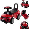 sun baby Macchinina bambino 1 anno, macchinina cavalcabile bambino, auto per bambini, aiuto per imparare a camminare con suoni, Volante con clacson (Rosso)