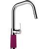 Schock 556120BRY SC-530 Berry - Rubinetto colorato ad alta pressione CRISTADUR con beccuccio estraibile