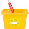 ATOMUS Sharps Containers Needle Destruction Tattoo Plastic Sharp Container Box Waste Bin Needle Disposal Bin with Lid for Tattoo Eyebrow Blade (3L Yellow)