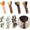 Roucerlin 7 elastici per capelli colorati con filo telefonico, eleganti elastici per capelli a spirale a forma di cuore con perle, per coda di cavallo, nessun danno, per donne e ragazze, accessori sottili e