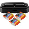 IC-Office iX6850 - Stampante a getto d'inchiostro a colori DIN A3+ (stampante da ufficio, stampa fotografica, stampa testo, 9600 x 2400 DPI, WiFi, Wi-Fi, USB, stampa diretta, stampa app) nero + 15