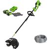 Greenworks 40V Decespugliatore a Batteri+ Greenworks Filo per Tagliabordi