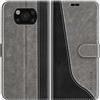 Mulbess Custodia per Xiaomi Poco X3 PRO / X3 NFC 5G, Cover Cellulare, Tasca Slot Carta, Supporto Stand, Magnetica Chiusura, Elegante Grigio