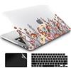 AMCJJ Custodia Rigida Compatibile con MacBook Air 13 Pollici 2017-2010 Release A1466/A1369,Plastica Case Cover & EU Tastiera Cover & Screen Protecto, Floreale
