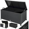 Casaria® Baule da Esterno XXL 117x53x60cm 270L Box con Ruote Impermeabile Resistente Cassettone Contenitore Cuscini Giocatoli Mobili Giardino Bauli