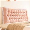 Generico Cuscino da Lettura Cuscini Testata Letto Cuscino Lombare da Lettura Schienale Testata Letto Divano Rettangolare Supporto Posteriore Grande Cuscino Schienale per Divano,Light Pink,180x50x5cm