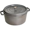 Staub Pentole Casseruola Rotonda, Grigio (Grafite), 30 cm