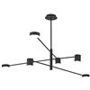 AYMAYA LED Lampadario Geometrico Semplice,Lampada Da Pranzo,Lampada Da Studio,Lampada Da Soggiorno,Lampada Da Camera Da Letto,Camera Privata Hotel Chandelier-Luce tricolore nera 6 teste