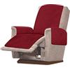 KTCINA Coprisedia per Poltrona TV Ultra Rivestimento Lmpermeabile per Poltrona Relax Copridivano Antigraffio Copridivano Salvadivano Antimacchia con Bracciolo Protezione per Mobili(rosso)