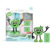 Glo Pals, Set Personaggio Pippa con 2 Cubi Luminosi, Giochi da Bagnetto per Bambini da 3 Anni di età, Aiuta Lo Sviluppo Sensoriale e Cognitivo, con Illuminazione Automatica, Verde