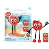 Glo Pals, Set Personaggio Sammy con 2 Cubi Luminosi, Giochi da Bagnetto per Bambini da 3 Anni di Età, Aiuta lo Sviluppo Sensoriale e Cognitivo, con Illuminazione Automatica, Rosso
