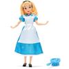 Disney Store Official Bambola Classica Alice, Alice nel Paese delle Meraviglie, 29 cm, Bambola snodabile con Abito in Raso; Spazzola Giocattolo Inclusa. Prodotto Adatto per Bambini dai 3 Anni in su