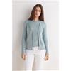 Intimissimi Cardigan A Costine In Cotone Lamè Verde