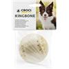 Croci King Bone - Osso per Cani, Snack Palla da Baseball, Masticativo per Cani in Pelle Bovina natrurale, Dental Stick per la Pulizia dei Denti, 7,5 cm - 140 g