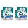 Sanicat - Lettiera agglomerante Active White Fiore di Loto | A base di minerali naturali per garantire il controllo dei cattivi odori | Assorbe l'umidità e facilita la pulizia (Confezione da 2)