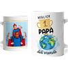 Caribu design Tazza Papà Personalizzata con Foto - Mug Festa del Papà Migliore del Mondo Personalizzabile con Fotografia - Idea Regalo Originale (Papà 1)