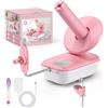 DoubleCare Avvolgitore Elettrico per Lana per Uncinetto ad Alta Velocità, Tre Marce Regolabili, Capacità 4-10oz, Avvolgitore Automatico per Gomitoli di Filato di Grande Capacità, Filatore per Filati,Rosa