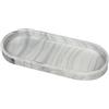Buer Homie Vassoio in marmo per bancone della cucina, vassoio in silicone antiscivolo e impermeabile, accessori da bagno, portasapone, vassoio dispenser, vassoi da toeletta per cassettiere (bianco)
