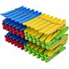 LAGUELLE de qualité LAGUELLE - Set di 48 mollette in plastica, realizzate in Francia, riciclate e riciclabili, anti-UV, protezione morbida per il bucato, colore: blu, giallo, rosso, verde