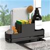 ISWUJIA Porta Spugne Lavello Cucina,Organizer Cucina,Organizer Lavello Cucina Portaspugne,Con Vassoio Autosvuotante per Cucine e Bagni e Lavanderia