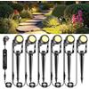 IRISECO Illuminazione da Giardino LED 6 Pezzi 12V 3W Giardino con Alimentazione, Faretto da Giardino da Esterno IP65 Impermeabile per Prato Casa Cortile Albero Cortile Terrazza Bianco Caldo (1800LM)