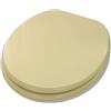 A Coprivaso copriwater sedile tavoletta legno in mdf, Universale, colore champagne