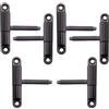SOTECH 6 pezzi Cerniere per porte Cerniera a forare 15 x 83 mm con perno M8 x 47 mm Cerniera a avvitare Cerniera per porte interne da avvitare/forare (acciaio nero)