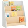 SoBuy Libreria per Bambini Scaffale a Scala Scaffale Portaoggetti Libreria a Scala Grigio-Naturale 61x30x71cm KMB106-HG