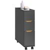SoBuy Carrellino Salvaspazio con 3 cassetti Carrello Cucina Organizzatore Bagno Mobiletto Bagno Colore Grigio 20x60x70 cm BZR191-DG