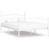 Tidyard Struttura Letto Singolo Matrimoniale in Mettallo Bianco con Doghe Legno,Giroletto in Mettallo,Letto con Doghe,Letto in Metallo,Letto Singolo,Letto Matrimoniale 90x200/120x200/160/200x200 cm